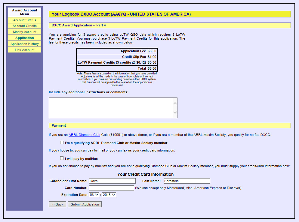 DXCC Logbook of the World LoTW Help Pages