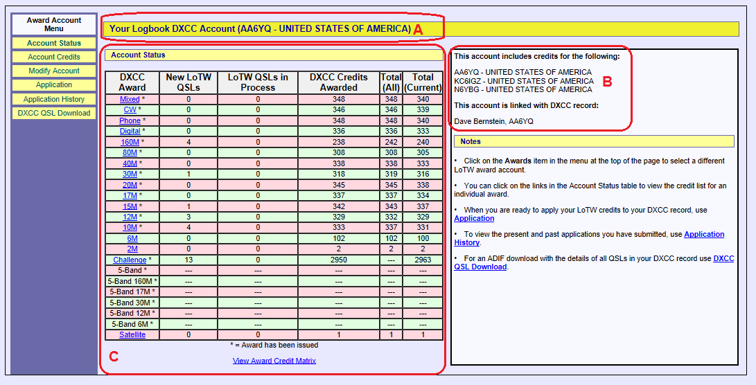 DXCC Logbook of the World LoTW Help Pages